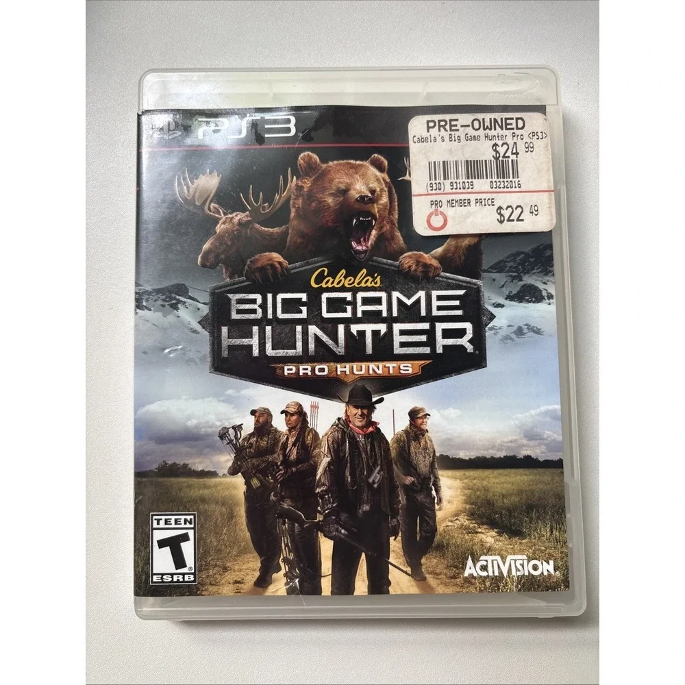 Cabela's Big Game Hunter; Pro Hunts Playstation 3 PS3 NO MANUAL Tested Working